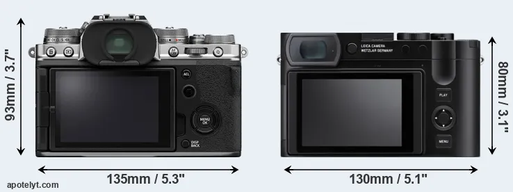 Comparison X-T4 or Q3 rear