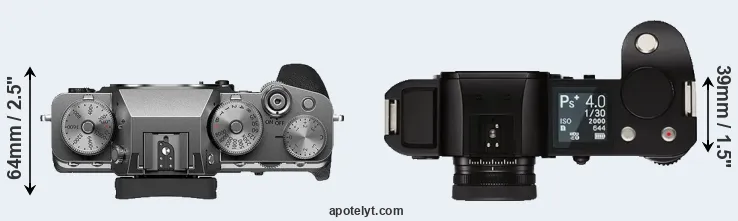 Compare X-T4 versus Leica SL top