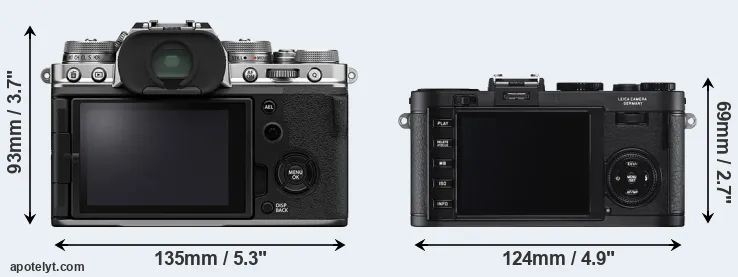 Comparison X-T4 or X2 rear