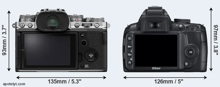 Comparison X-T4 or D3000 rear