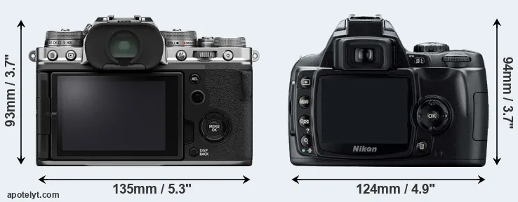 Comparison X-T4 or D40 rear