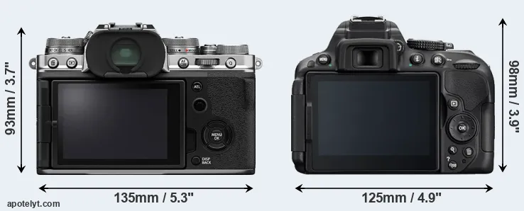 Comparison X-T4 or D5300 rear