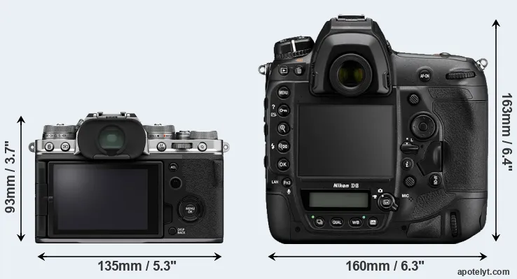 Comparison X-T4 or D6 rear