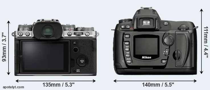 Comparison X-T4 or D70 rear