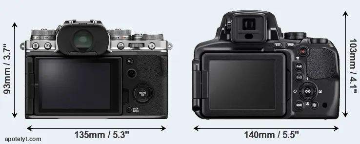 Comparison X-T4 or P900 rear