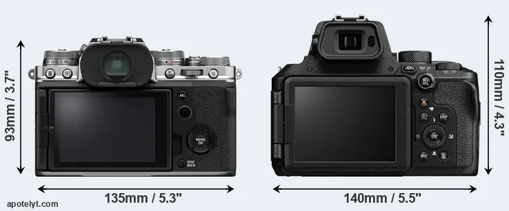 Comparison X-T4 or P950 rear