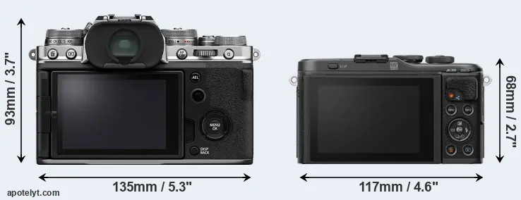 Comparison X-T4 or E-PL10 rear