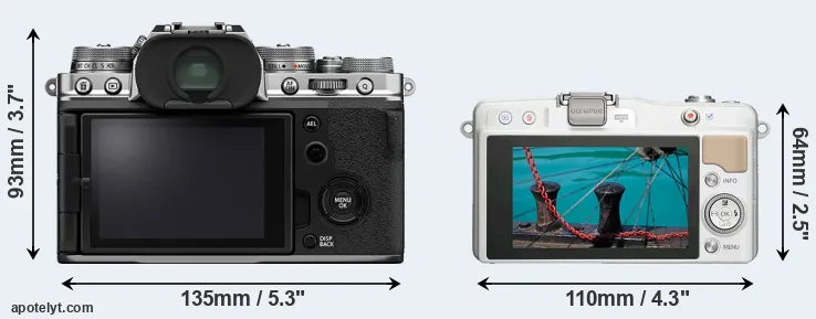 Comparison X-T4 or E-PM2 rear