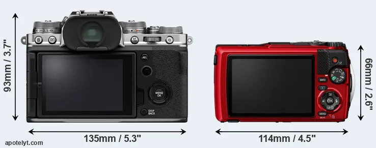 Comparison X-T4 or TG-7 rear