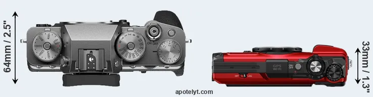 Compare X-T4 versus TG-7 top