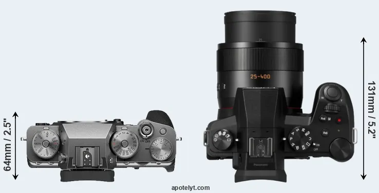 Compare X-T4 versus FZ1000 II top