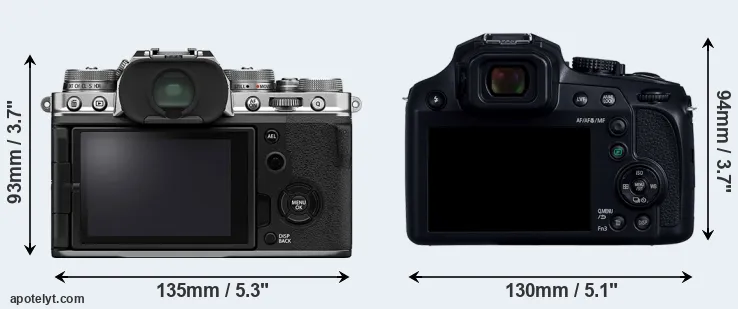 Comparison X-T4 or FZ82D rear