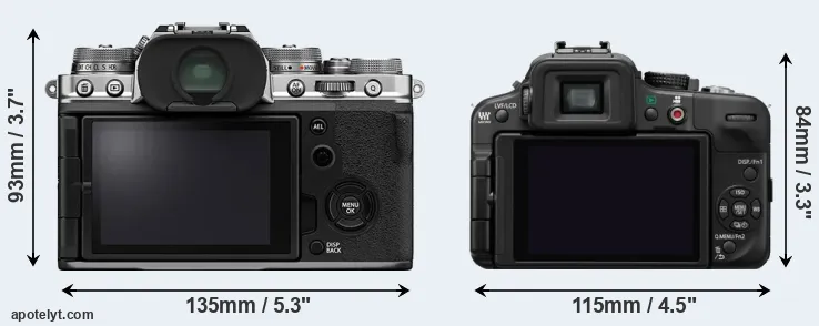 Comparison X-T4 or G3 rear