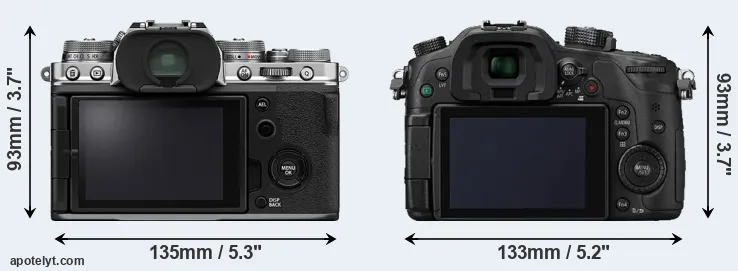 Comparison X-T4 or GH4 rear