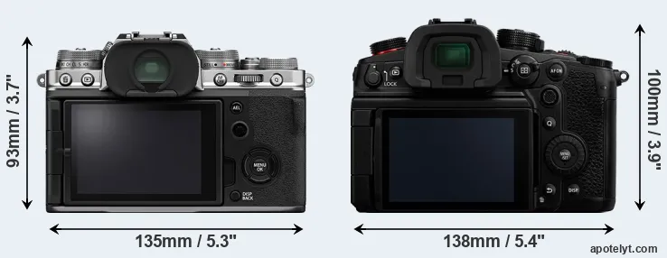 Comparison X-T4 or GH6 rear
