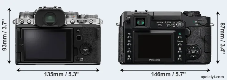 Comparison X-T4 or L1 rear