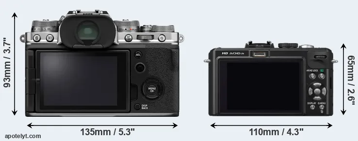 Comparison X-T4 or LX5 rear