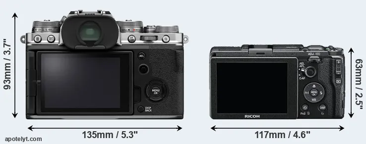 Comparison X-T4 or GR II rear
