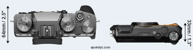 Compare X-T4 versus WG-6 top