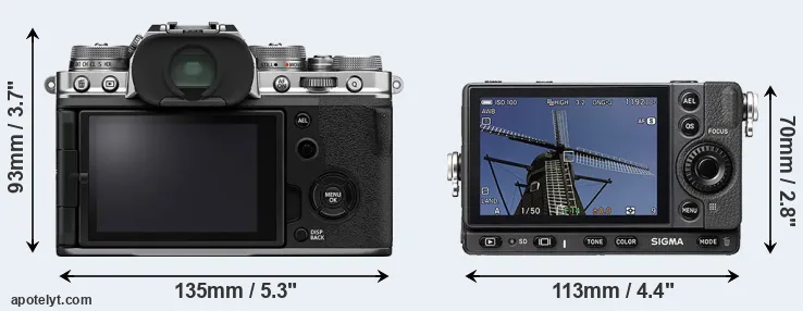 Comparison X-T4 or fp rear