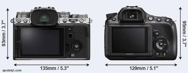 Comparison X-T4 or A58 rear