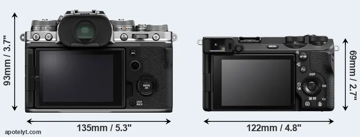 Comparison X-T4 or A6700 rear