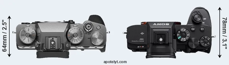 Compare X-T4 versus A7R IVA top