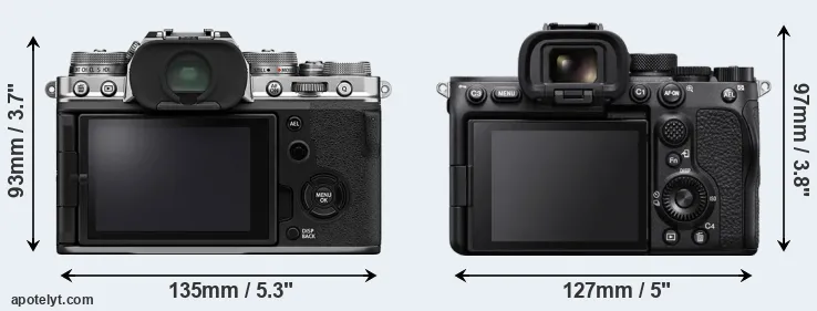Comparison X-T4 or A7S III rear