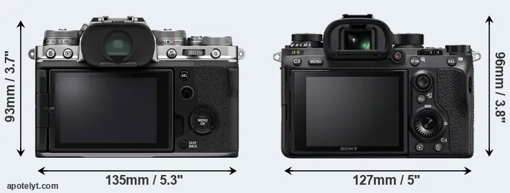 Comparison X-T4 or A9 rear