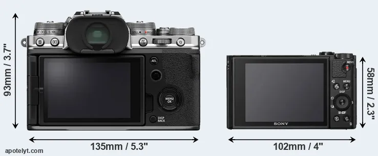 Comparison X-T4 or HX99 rear