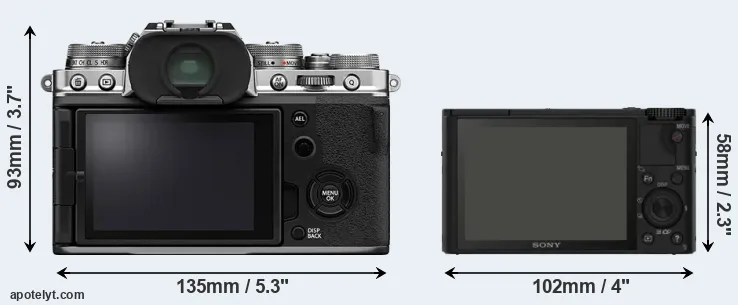 Comparison X-T4 or RX100 rear
