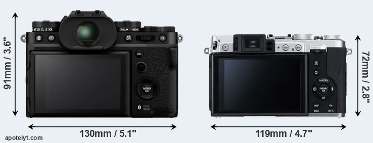 Comparison X-T5 or X30 rear
