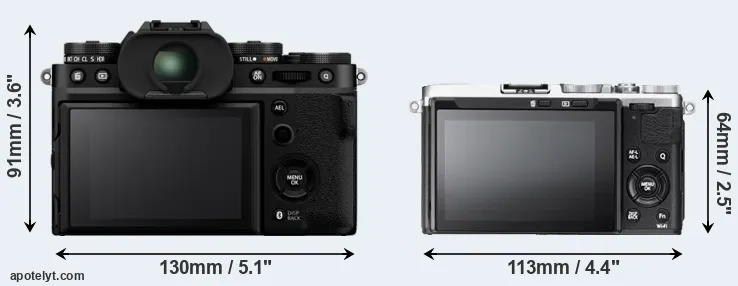 Comparison X-T5 or X70 rear