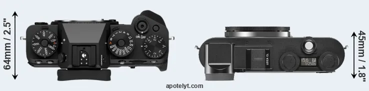 Compare X-T5 versus CL top