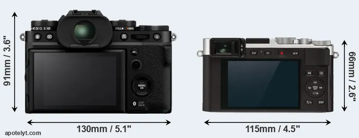 Comparison X-T5 or D-LUX 7 rear