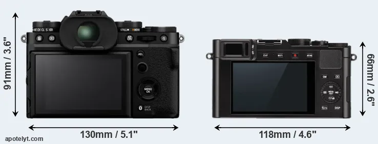 Comparison X-T5 or D-LUX Typ 109 rear