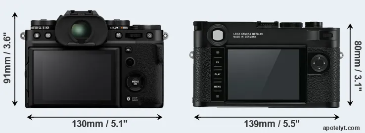 Comparison X-T5 or M10 rear