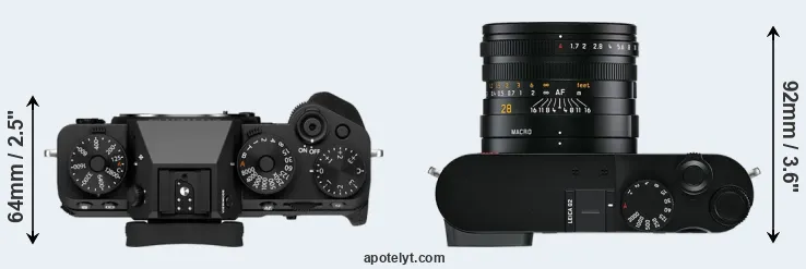Compare X-T5 versus Q2 top