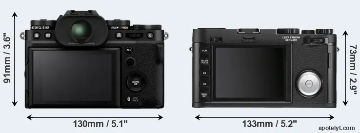 Comparison X-T5 or X Vario rear