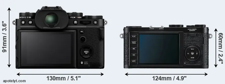 Comparison X-T5 or X1 rear