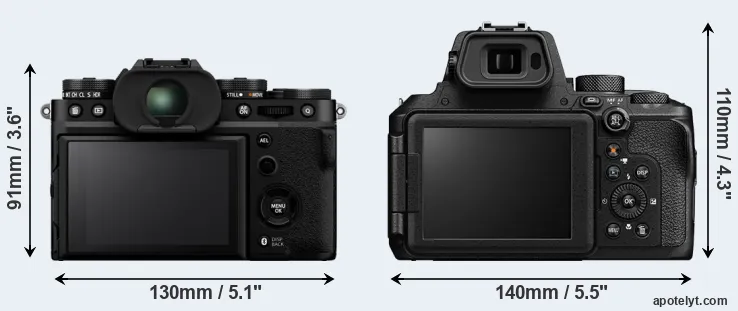 Comparison X-T5 or P950 rear