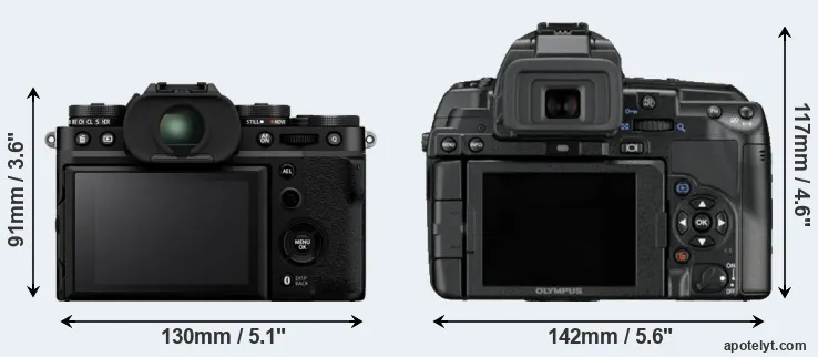 Comparison X-T5 or E-5 rear
