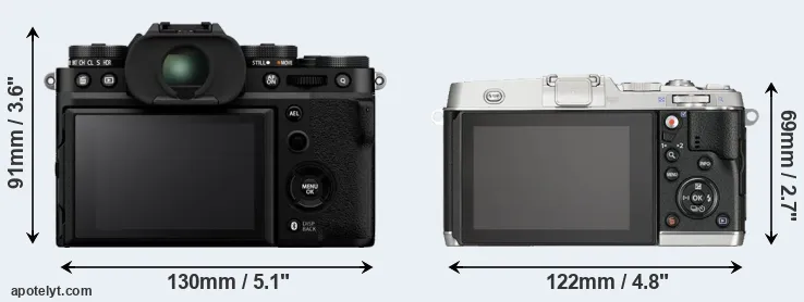 Comparison X-T5 or E-P5 rear