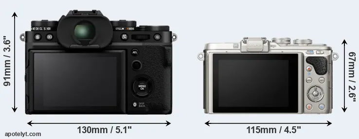 Comparison X-T5 or E-PL8 rear