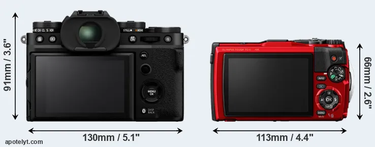 Comparison X-T5 or TG-6 rear