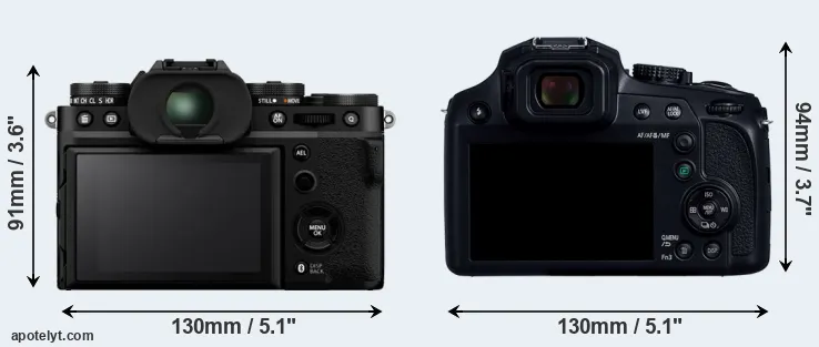 Comparison X-T5 or FZ80D rear