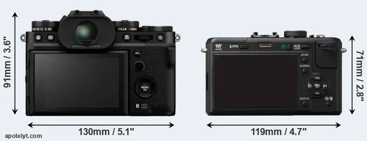 Comparison X-T5 or GF1 rear