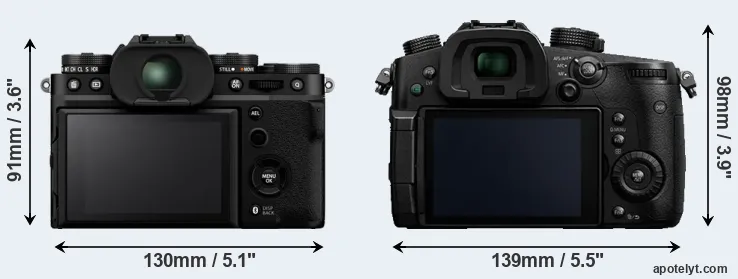 Comparison X-T5 or GH5 rear