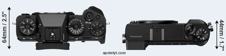 Compare X-T5 versus GX80 top