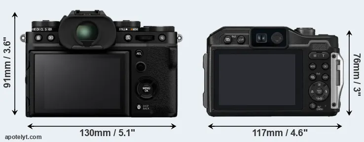 Comparison X-T5 or TS7 rear